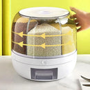 360° rotating 6-grid grain dispenser