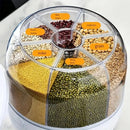 360° rotating 6-grid grain dispenser