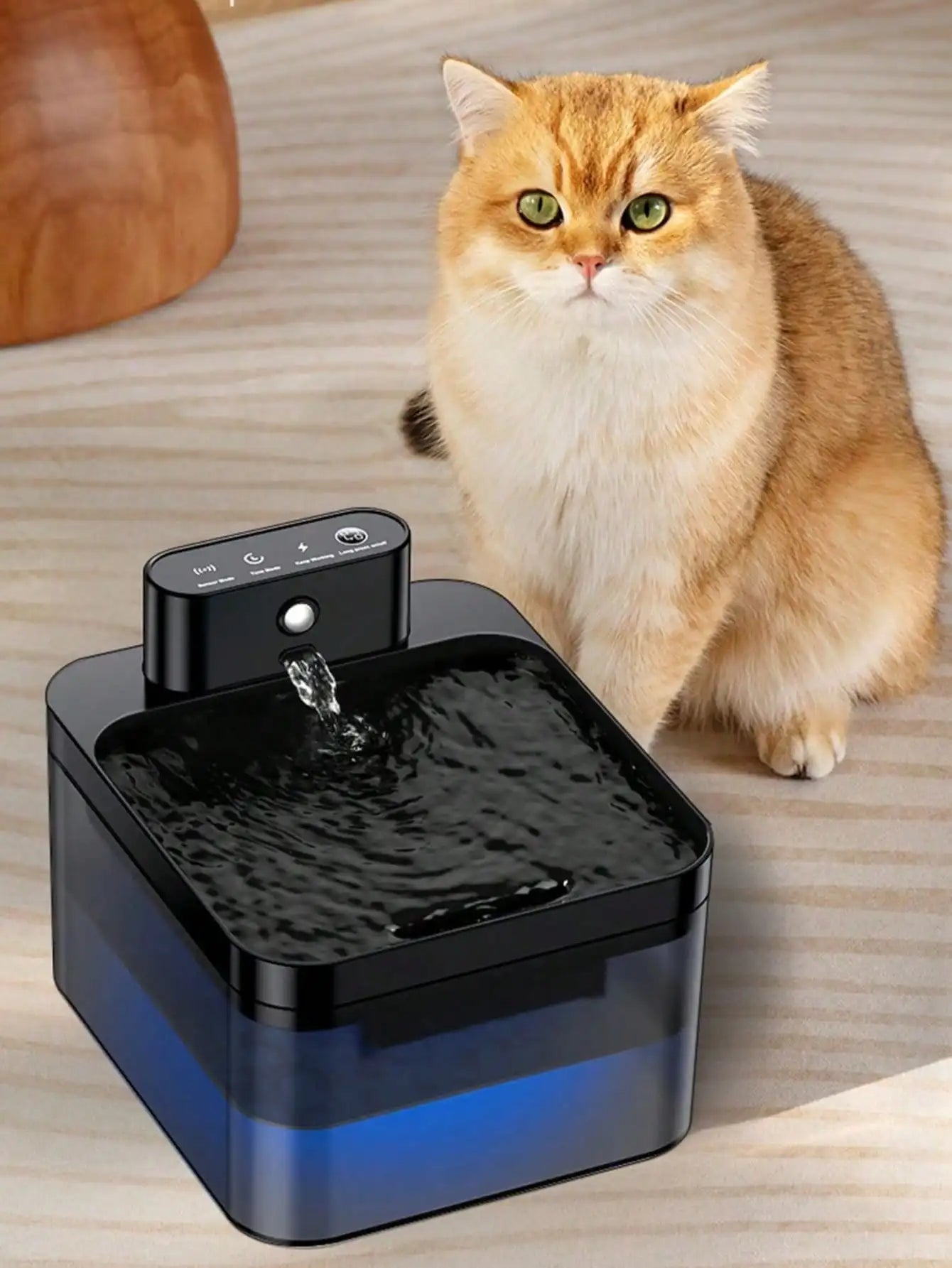 Cat Water Fountain Or Filter 74.4 oz/2.2L Wireless Pet Water Fountain with Motion Sensor, Rechargeable Battery Powered Automatic