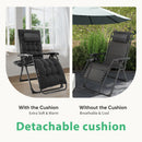 JHK Portable Zero Gravity Recliner Chairs Set of 2 Outdoor Garden Folding Lounge Chair