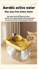 1.5L Cat Water Fountain Automatic Filter USB Pet Drinking Dispenser