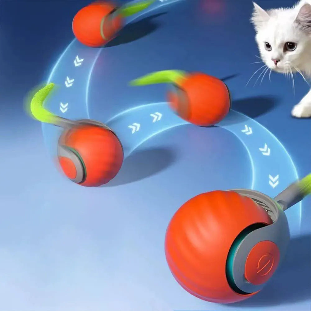 Speedy Tail 2.0 Cat Toys,2025 New Generation Smart Interactive Cat Toy Ball,Two Speed Adjustment, Automatic Moving Cat Toy Ball
