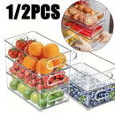 Refrigerator Organizer Bins with Handle
