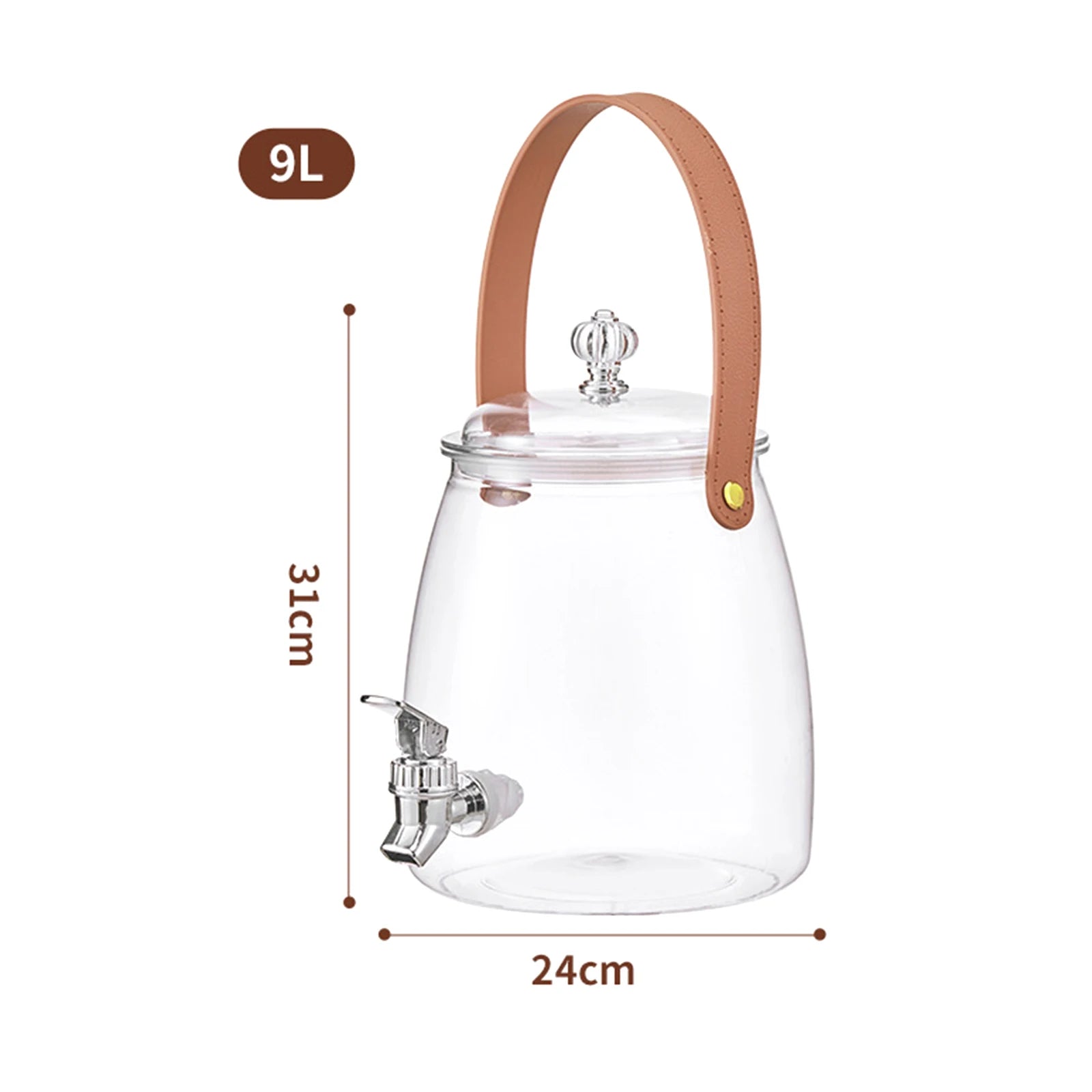 Beverage Dispenser with Spigot and Filter Clear Lemonade Stand Easy Flow Beverage Liquid Drink Container for Picnic Parties