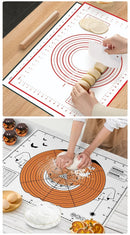 Large Silicone Baking Mat Non Stick Dough Kneading Rolling Pizza Making