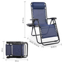 JHK Portable Zero Gravity Recliner Chairs Set of 2 Outdoor Garden Folding Lounge Chair