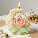 Moon lotus candle molds, reusable Silicone molds