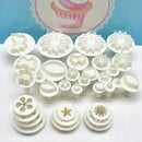 33pcs/set Plunger Cutter Fondant Cutter Cake Cookie Mold