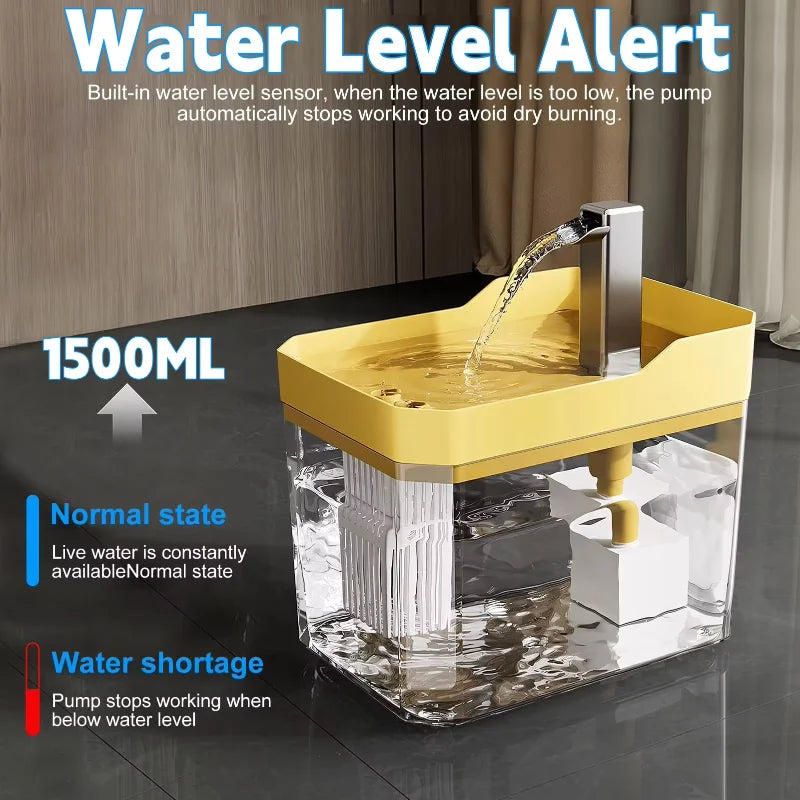 1.5L Automatic Cat Water Fountain with Filter