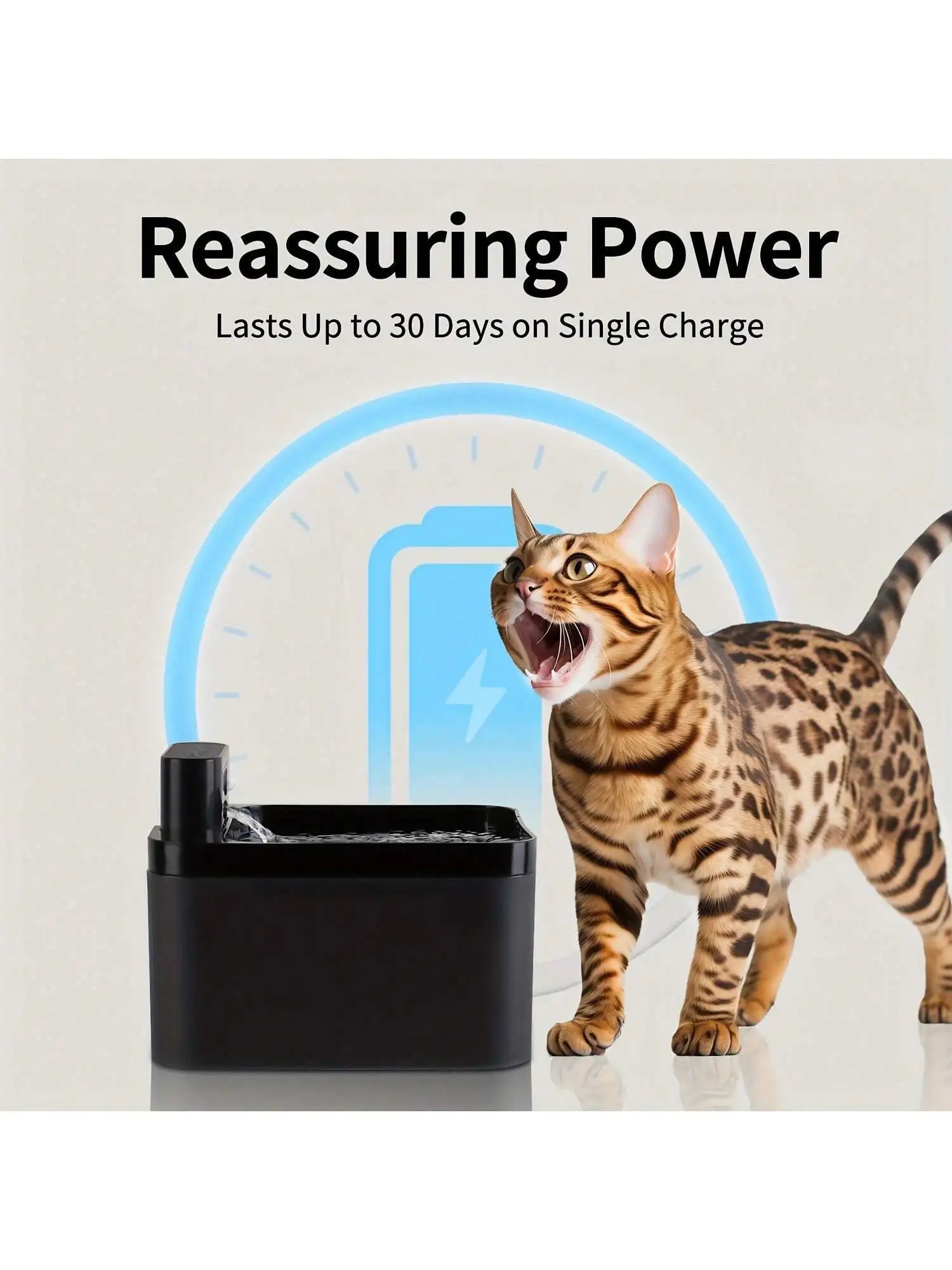 Cat Water Fountain Or Filter 74.4 oz/2.2L Wireless Pet Water Fountain with Motion Sensor, Rechargeable Battery Powered Automatic