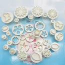 33pcs/set Plunger Cutter Fondant Cutter Cake Cookie Mold