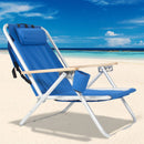 Portable High Strength Beach Chair with Adjustable Headrest Foldable