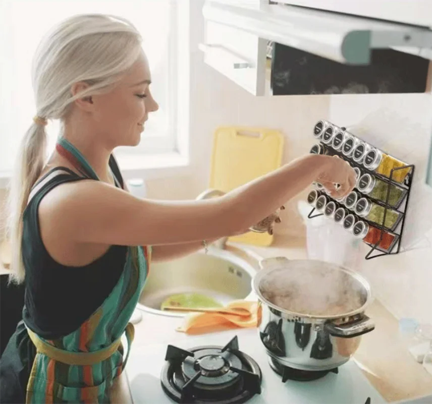 4-Tier Wall Spice Rack Organizer