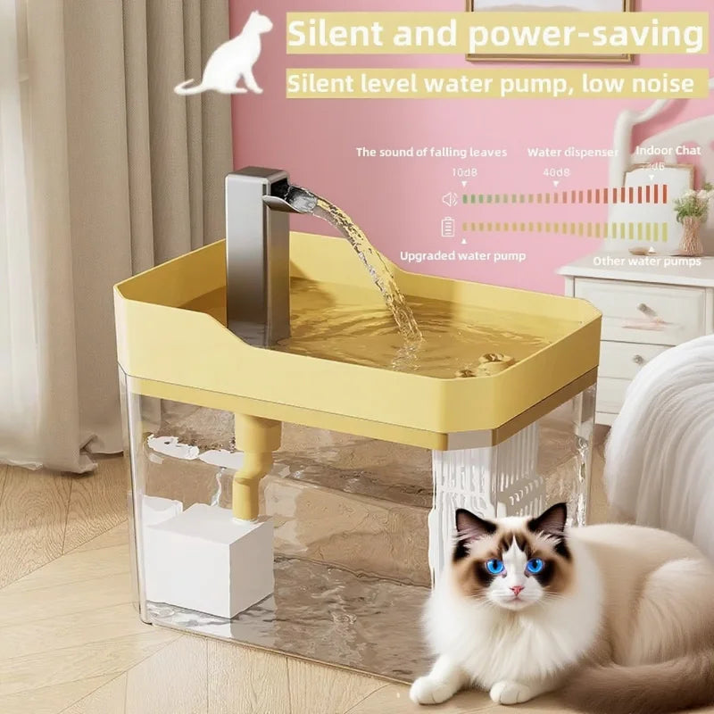1.5L Cat Water Fountain Automatic Filter USB Pet Drinking Dispenser Live Water Circulation Fresh Flow for Cats and Small Dogs
