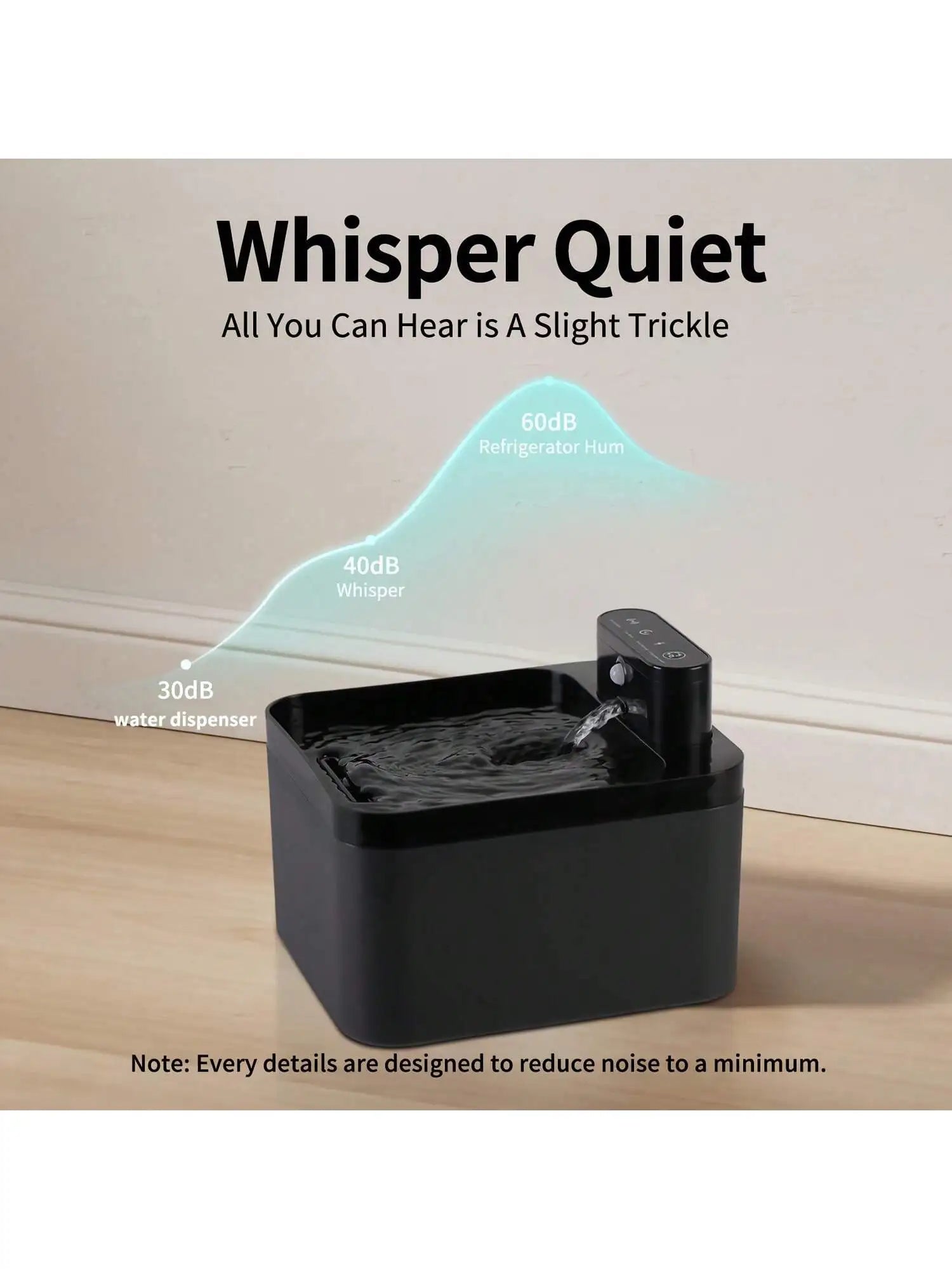 Cat Water Fountain Or Filter 74.4 oz/2.2L Wireless Pet Water Fountain with Motion Sensor, Rechargeable Battery Powered Automatic