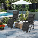 JHK Portable Zero Gravity Recliner Chairs Set of 2 Outdoor Garden Folding Lounge Chair