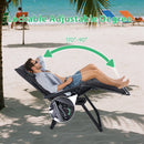 JHK Portable Zero Gravity Recliner Chairs Set of 2 Outdoor Garden Folding Lounge Chair