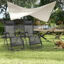 JHK Portable Zero Gravity Recliner Chairs Set of 2 Outdoor Garden Folding Lounge Chair