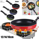 1pc 12/14/16/18cm Frying Pan Non-Stick Frypan Pot Saucepan Fried Egg Cookware