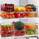 Refrigerator Organizer Bins with Handle
