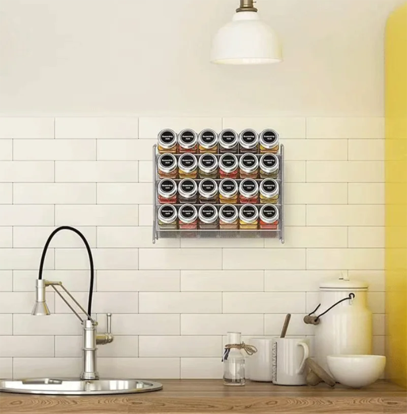 4-Tier Wall Spice Rack Organizer