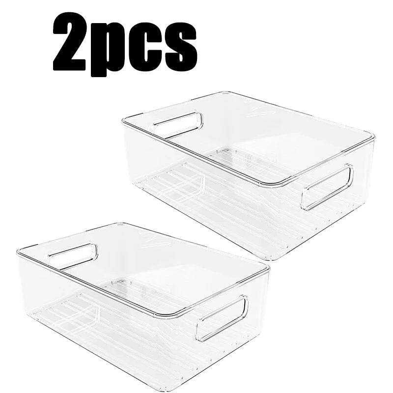 Refrigerator Organizer Bins with Handle