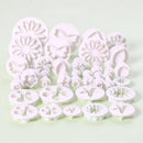 33pcs/set Plunger Cutter Fondant Cutter Cake Cookie Mold