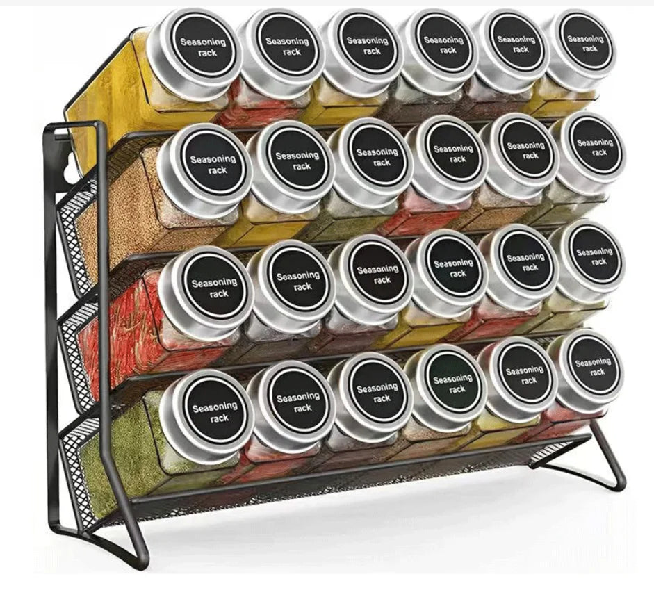 4-Tier Wall Spice Rack Organizer