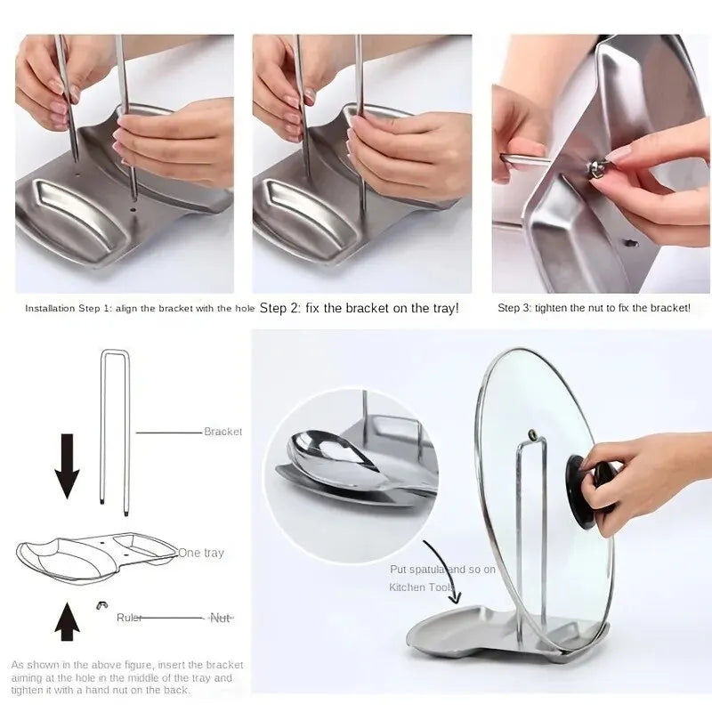 Kitchen Lid & Spoon Organizer Rack