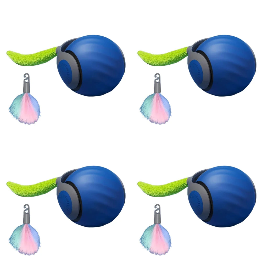 Speedy Tail 2.0 Cat Toys,2025 New Generation Smart Interactive Cat Toy Ball,Two Speed Adjustment, Automatic Moving Cat Toy Ball