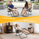 JHK Portable Zero Gravity Recliner Chairs Set of 2 Outdoor Garden Folding Lounge Chair