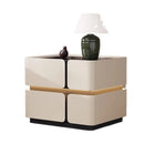 Modern Smart Bedside Table with Wireless Charging and Sensor Light Tempered Glass