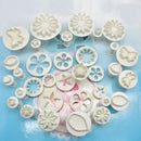 33pcs/set Plunger Cutter Fondant Cutter Cake Cookie Mold