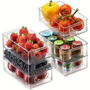 Refrigerator Organizer Bins with Handle