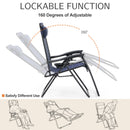 JHK Portable Zero Gravity Recliner Chairs Set of 2 Outdoor Garden Folding Lounge Chair