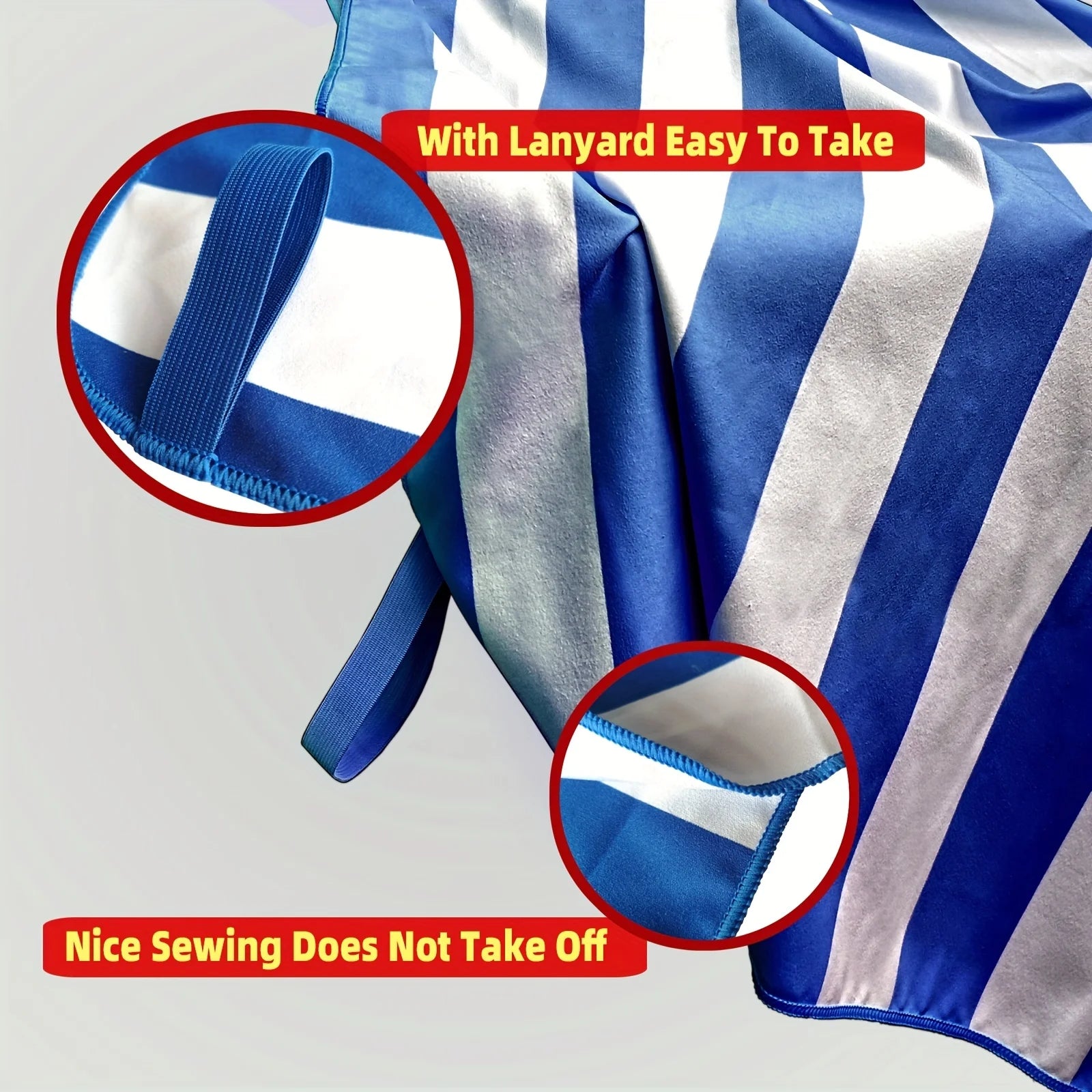 Microfiber Beach Towel Quick Drying Stripe