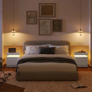 White Nightstand Modern Night Stand Bedroom Bedside Table with 2 Wood Drawers End Side Tables