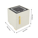 Smart Nightstand w/ Drawer & Safe Wireless Charging Nightstand Solid Wood Night Stand w/ 2 Drawers LED Bedside Tables for Bedroo