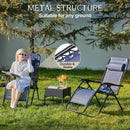 JHK Portable Zero Gravity Recliner Chairs Set of 2 Outdoor Garden Folding Lounge Chair