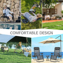 JHK Portable Zero Gravity Recliner Chairs Set of 2 Outdoor Garden Folding Lounge Chair